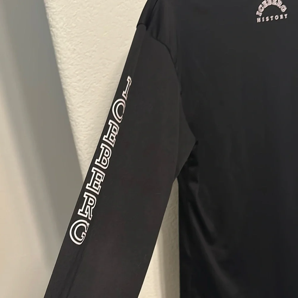 Vintage Iceberg Black Graphic Long Sleeve Jersey EUC - Picture 5 of 6